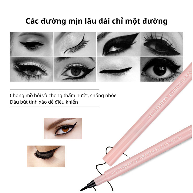 Bút kẻ mắt LIG dạng lỏng không nhòe chống nước, mồ hôi lâu trôi màu đen và màu nâu.