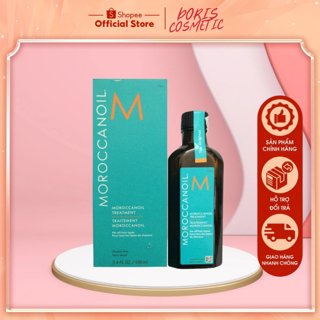 Tinh dầu dưỡng ẩm moroccanoil chai 100ml - DORIS
