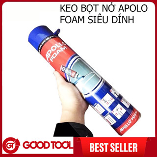Keo bọt nở Apollo Foam 750ml cầm tay có vòi đi kèm, keo bọt trương nở trám tường bê tông khe hở
