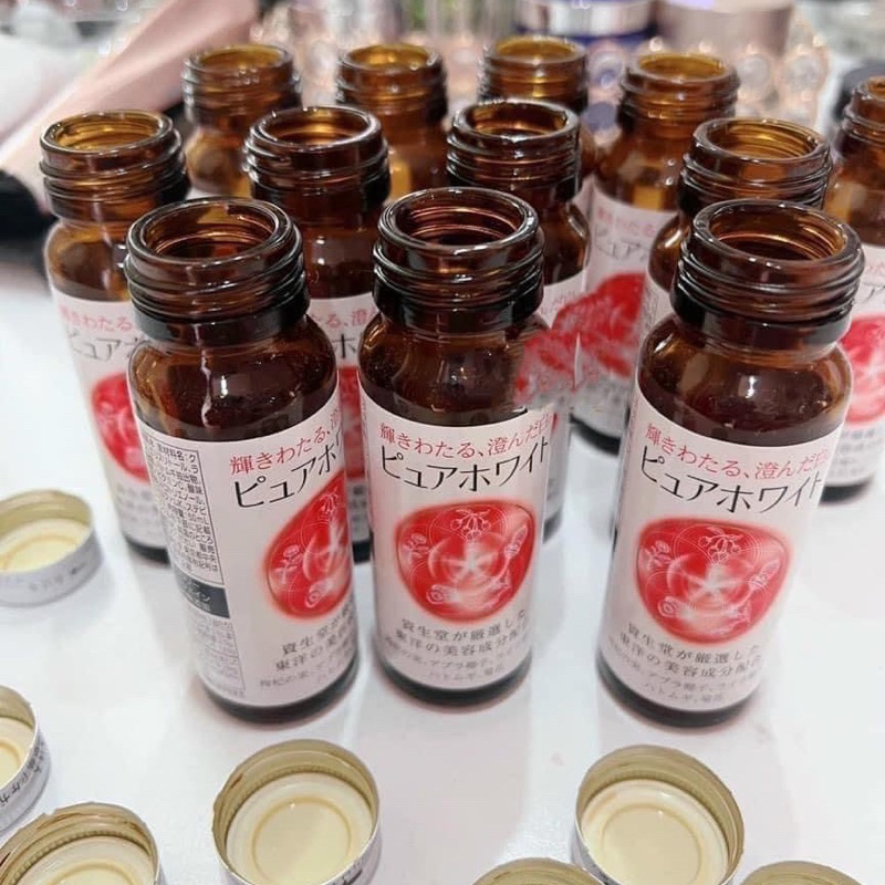 nước uống trắng da pure white shiseido