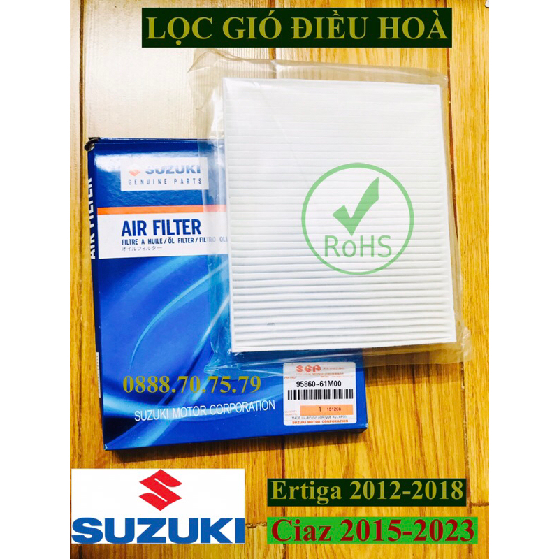 Lọc gió điều hoà ô tô Suzuki Ciaz(15-23), Ertiga(12-18) (Quà tặng),mã 95860- 61M00