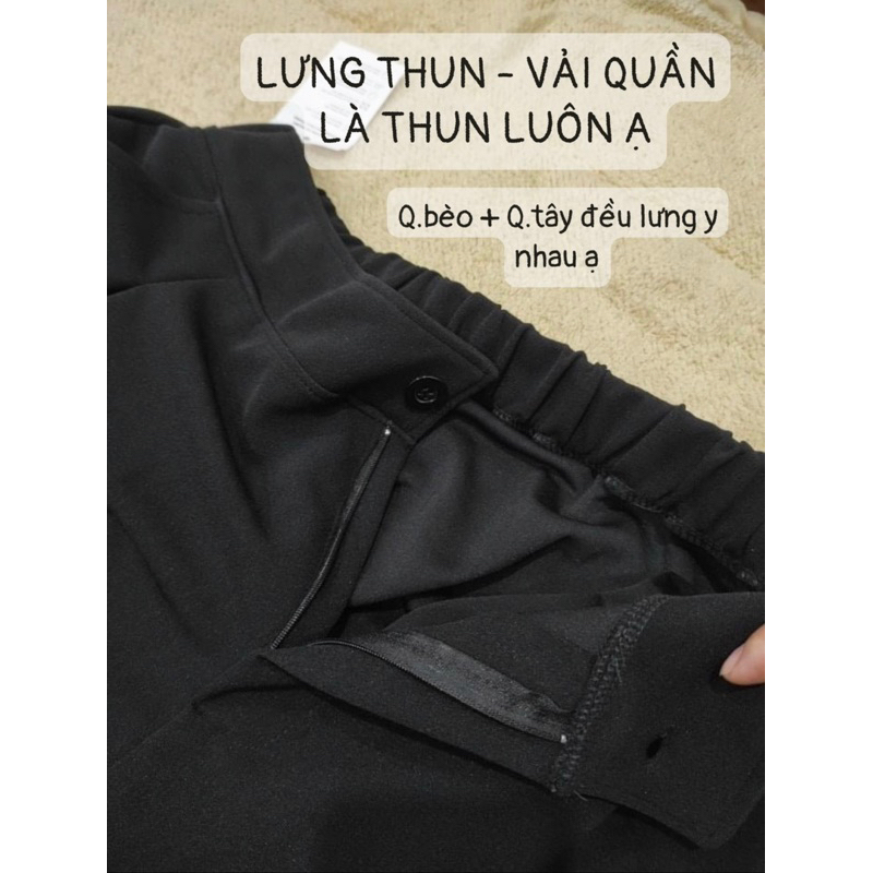 QUẦN BAGGY THUN BIGSIZE  Lưng Bảng Thun Hack Dáng Siêu Đỉnh