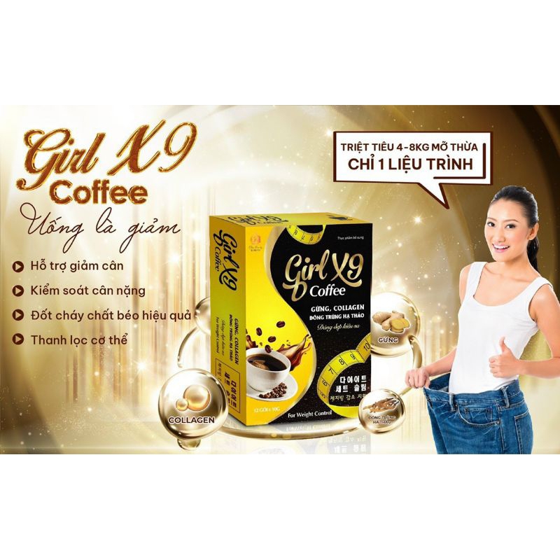 Cà phê girl x9 giảm cân đẹp da