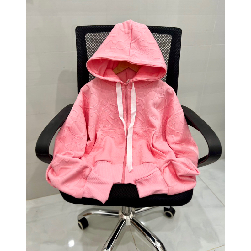 AK006_Áo Khoác Nữ Dáng Lửng Khoá Kéo Cao_Chất Nỉ Thun Cao Cấp Dập Vân Nổi Sang Trọng_Bo Tay Xỏ Ngón Chống Nắng Tiện Lợi