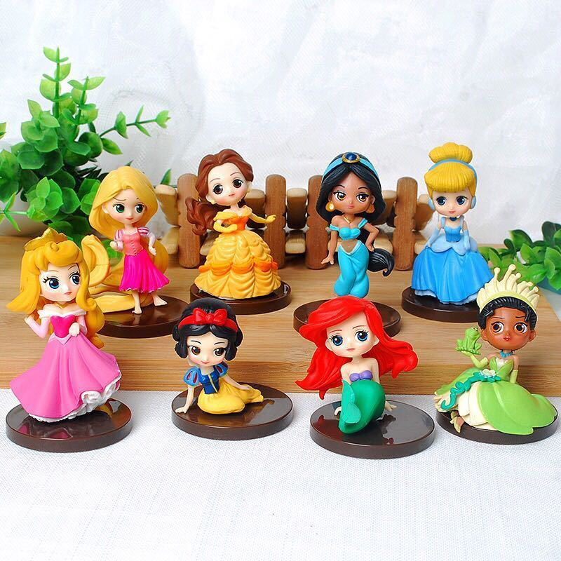 Mô Hình 8 Nhân Vật Công Chúa Disney Cực CUTE Trang Trí Trưng Bày Sưu Tầm Thế Hệ 1