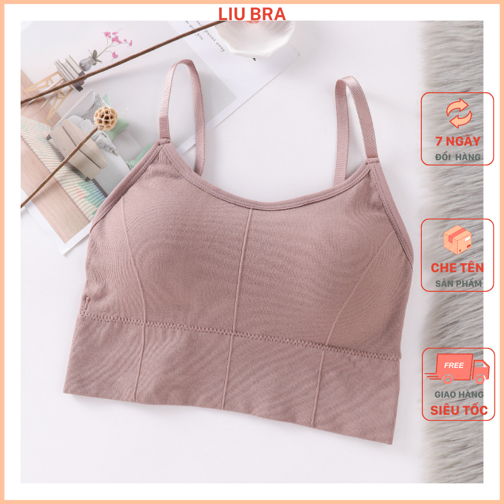 Áo bra 2 dây dáng croptop mặc tập Gym và Yoga 646