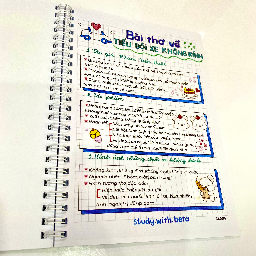 Sách-Combo 3 sổ Takenote Văn Toán Anh Lớp 9 tổng hợp kiến thức, sổ tay ghi chú lò xo xoắn trang trí sticker dễ thương