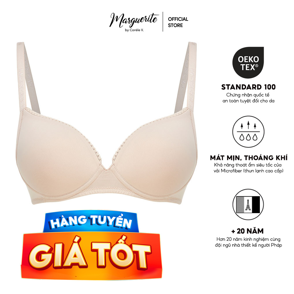 Áo ngực nữ Marguerite mút mỏng, không gọng chuẩn an toàn OEKO-TEX từ Corèle Pháp - 91057C ( Mùa mới 30057D)