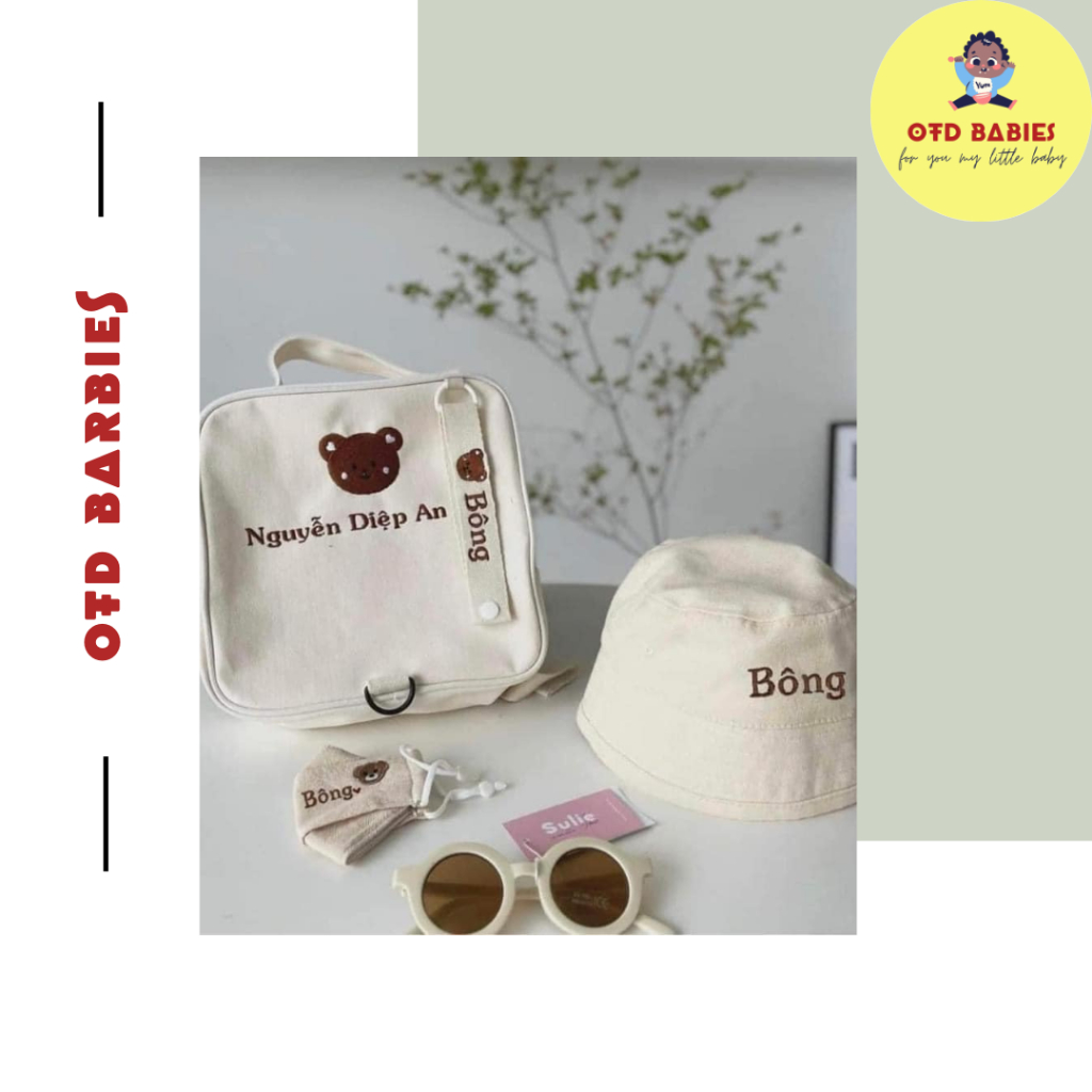 Balo thêu tên cho bé phong cách Hàn Quốc đi học mẫu giáo chống thất lạc