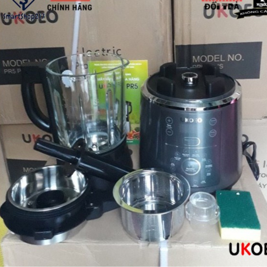 Máy Làm Sữa Hạt UKOEO PR5 Plus, Máy Làm Sữa Hạt UKOEO  - Nắp INOX- Bảo Hành 12 Tháng