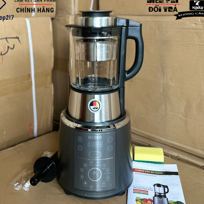 Máy Làm Sữa Hạt UKOEO PR5 Plus, Máy Làm Sữa Hạt UKOEO  - Nắp INOX- Bảo Hành 12 Tháng