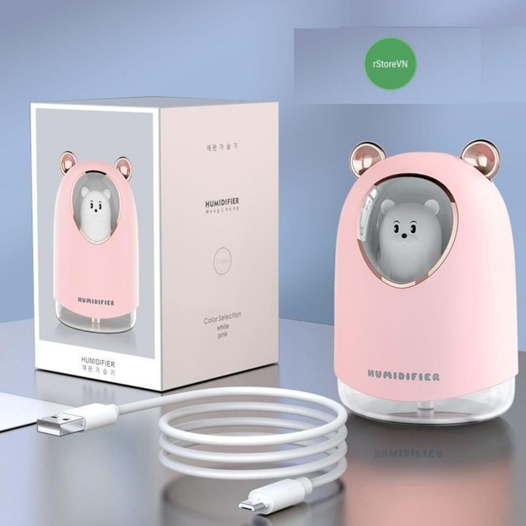 Máy phun sương mini, Máy Xông Tinh Dầu Mini Hình mèo, Làm sạch Không khí, Trang trí đẹp mắt Siêu Cute Hàng Công Ty