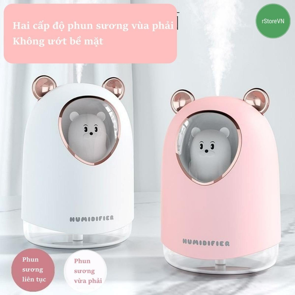 Máy phun sương mini, Máy Xông Tinh Dầu Mini Hình mèo, Làm sạch Không khí, Trang trí đẹp mắt Siêu Cute Hàng Công Ty