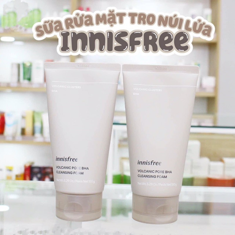 Sữa Rửa Mặt Innisfree Trà Xanh & Tro Núi Lửa 150ml