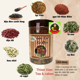 Trà gạo lứt xạ đen hỗ trợ giảm mỡ bụng