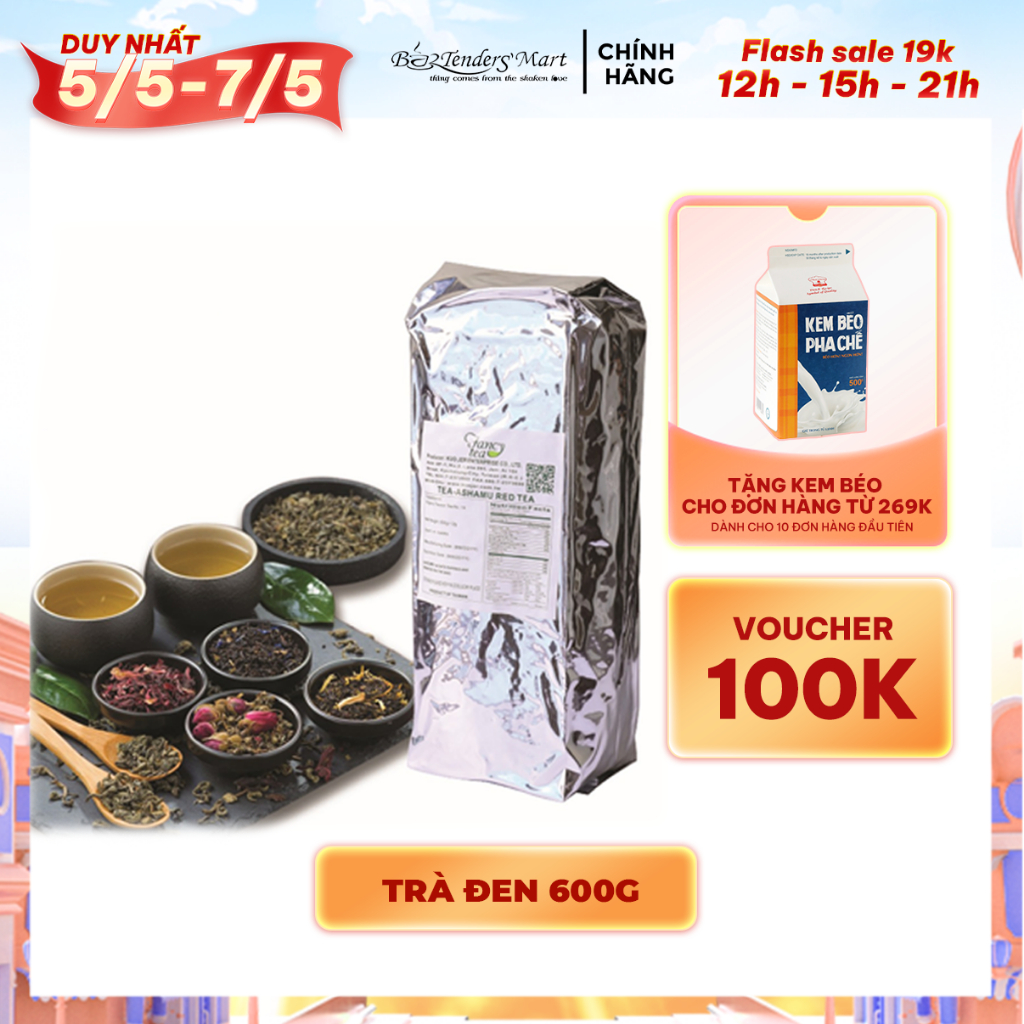 Trà Đen Ashamu/Trà Ô long FancyTea 600gr – đậm vị, thanh nhiệt, dùng pha chế cocktail, trà sữa với trân châu dai giòn