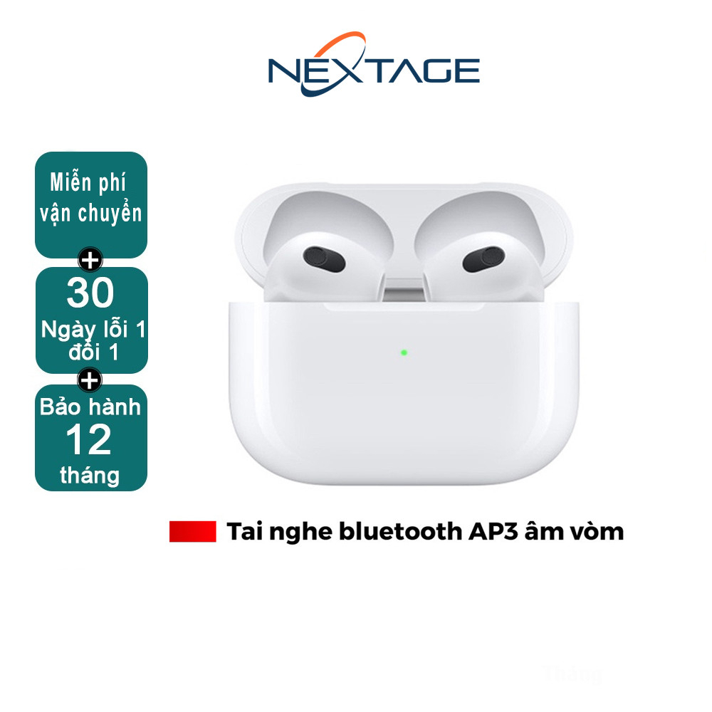 Tai Nghe Bluetooth AP3 Pin 5-6h Vi Trình 4E71 Mới Nhất - Full Tính Năng - Đổi Tên - Định Vị- Cảm Ứng - Hãng NEXTAGE