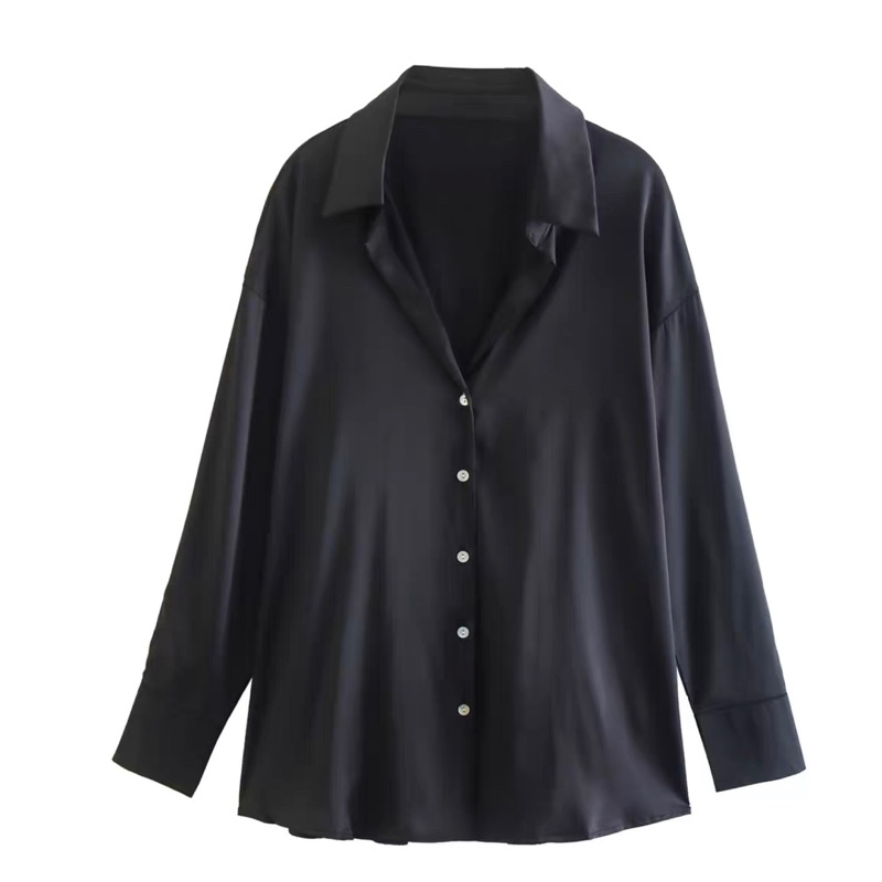 Sét áo sơ mi + chân váy hoạ tiết xanh hàng TQ