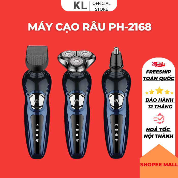 Máy cạo râu đa năng 3in1 KHANHLY cao cấp chống nước chuẩn IPX7