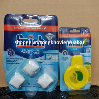 Viên vệ sinh máy rửa bát Finish vỉ 3 viên - Chính Hãng