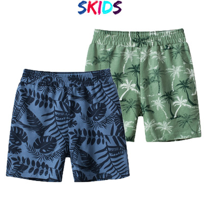Quần short đùi bé trai mùa hè hoạt tiết đáng yêu đi biển chất cotton mền mịn SKIDS