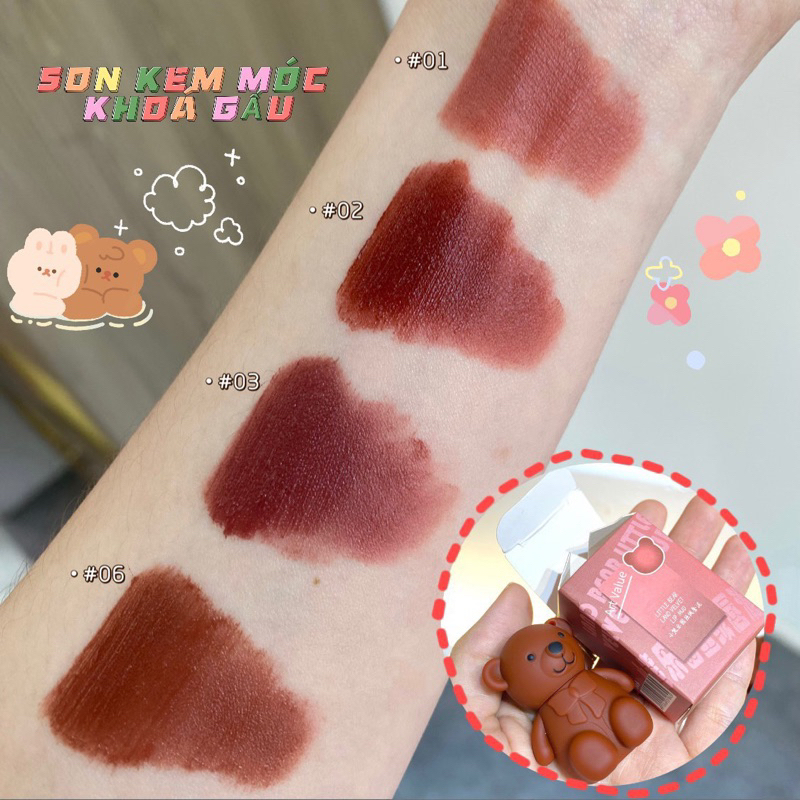 Son móc khóa gấu