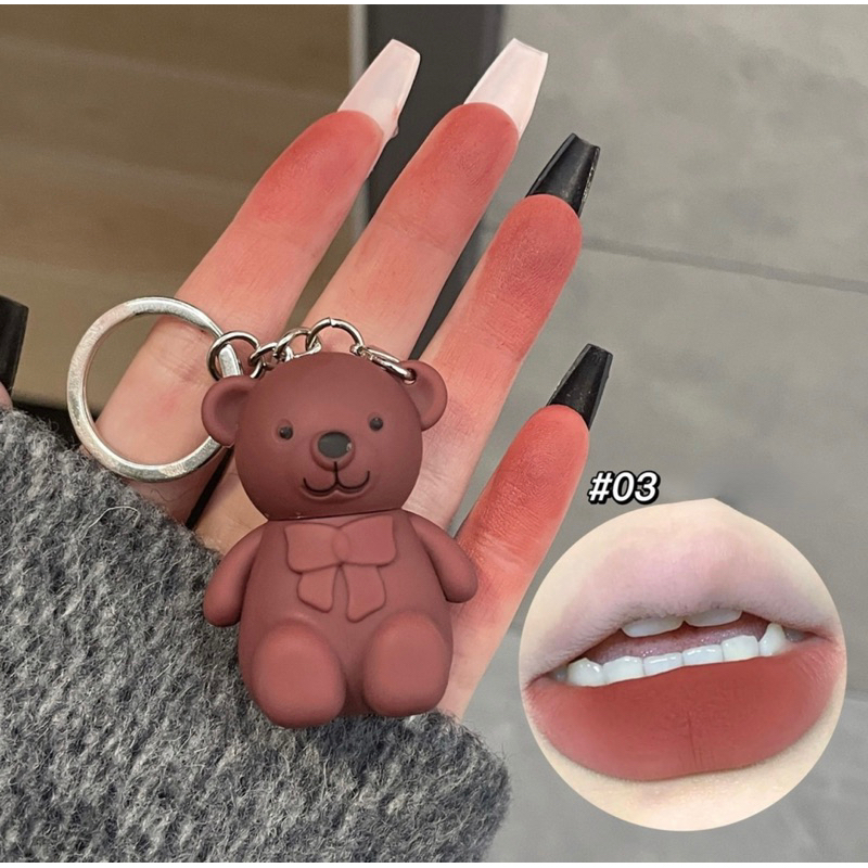 Son móc khóa gấu