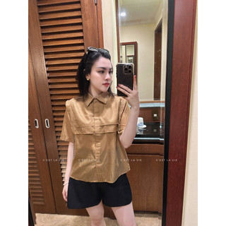 Áo sơmi lụa tằm C'est la vie