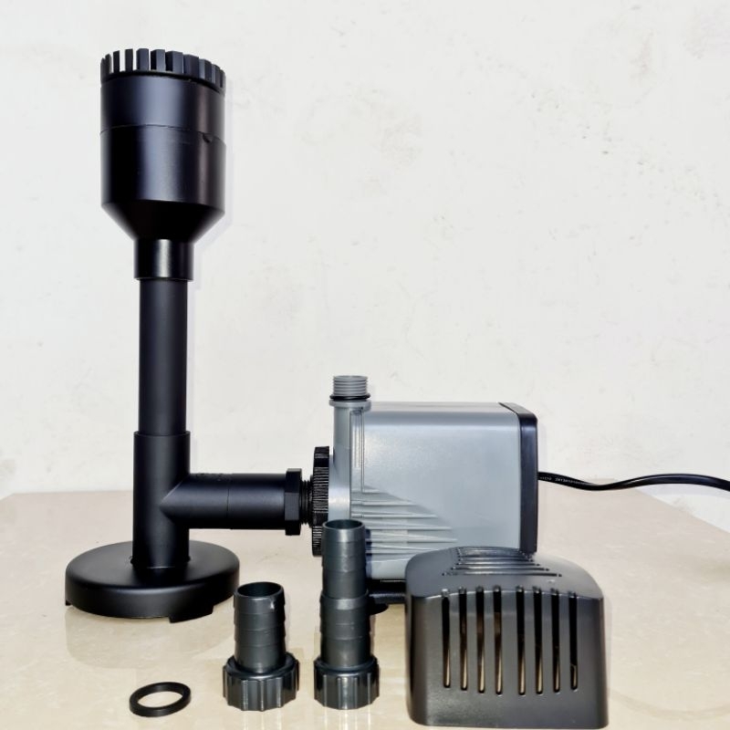 Combo bơm atman  + hút váng mặt + hút phân đáy kiểu đứng màu đen