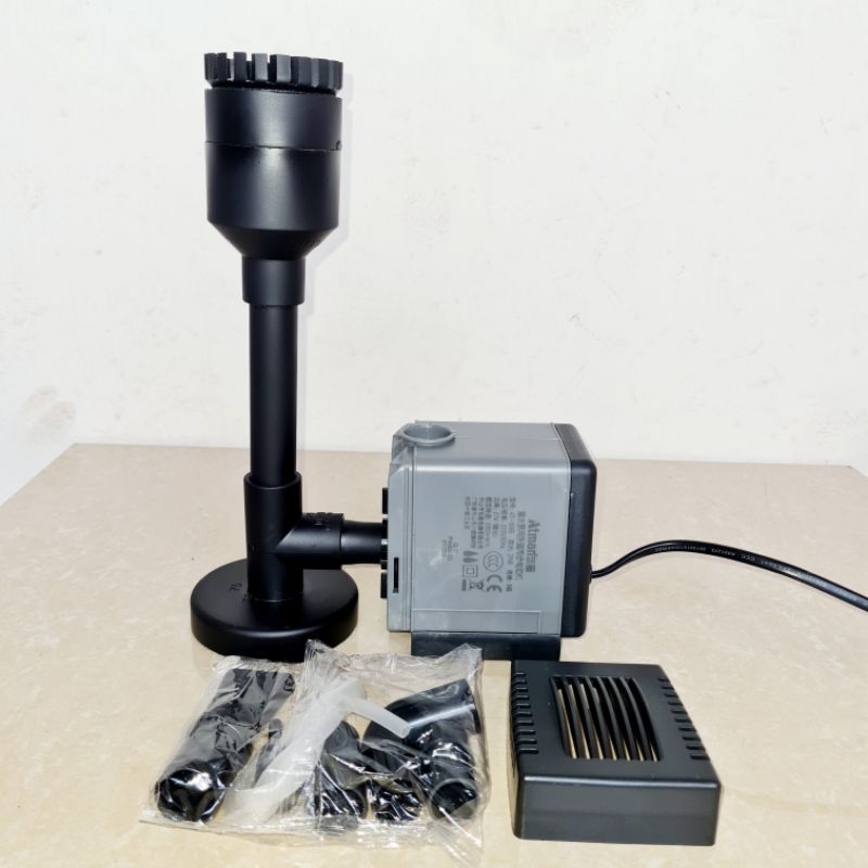 Combo bơm atman  + hút váng mặt + hút phân đáy kiểu đứng màu đen