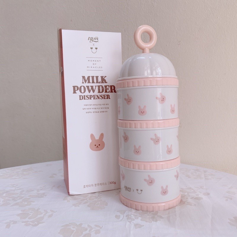 Bình/ Hộp chia sữa 3 ngăn có quai mẫu 𝗛𝗮̀𝗻 𝗤𝘂𝗼̂́𝗰 tiện dụng cho bé