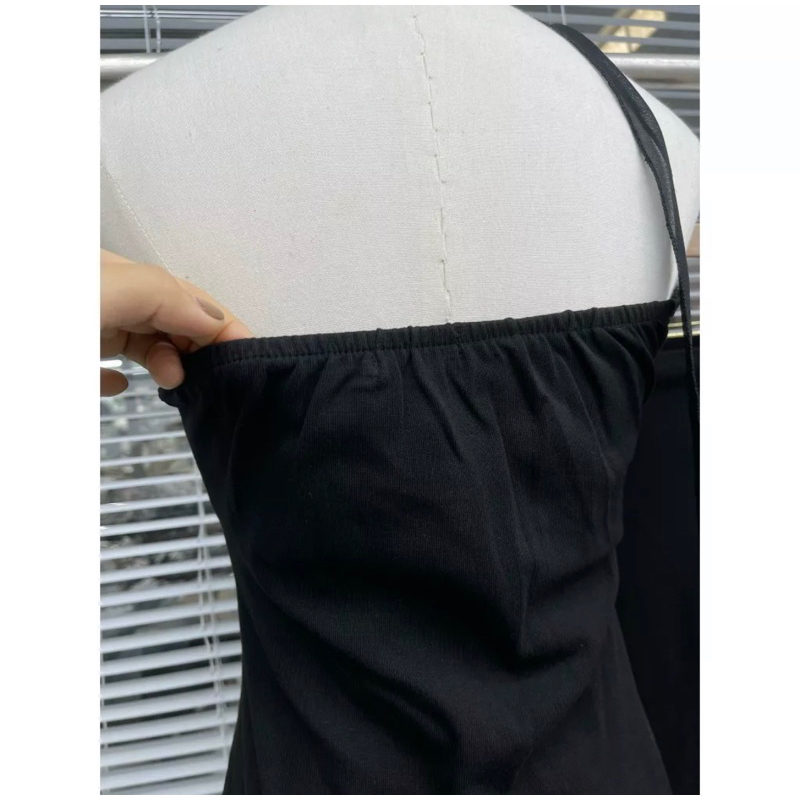 Váy - Đầm body cúp ngực ôm viền lượn sóng TUA RUA tiểu thư