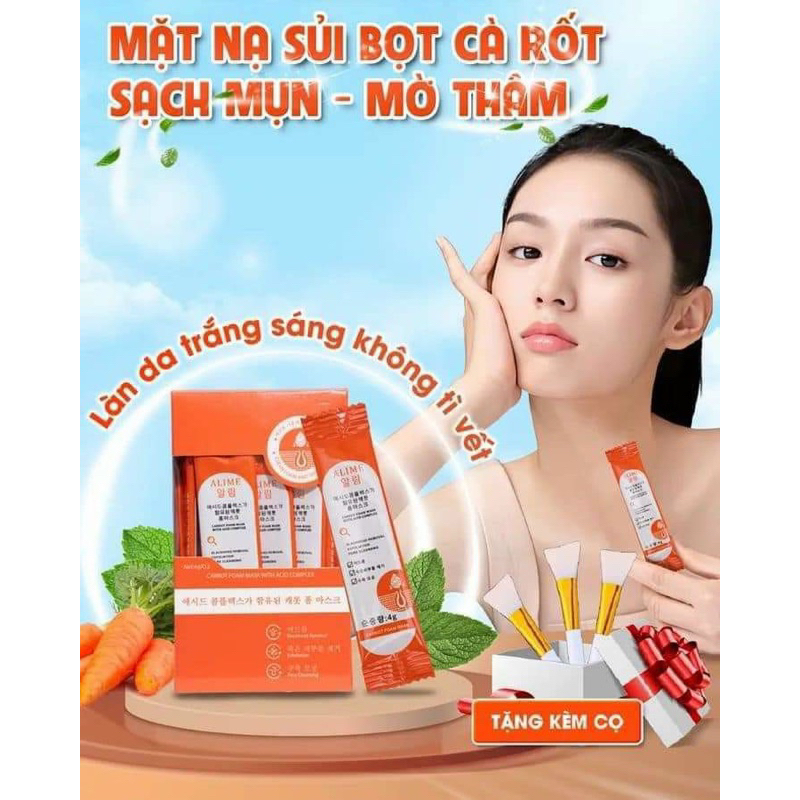Mặt nạ Cà Rốt Sủi Bọt YANFU 4g x 12 Gói Mask