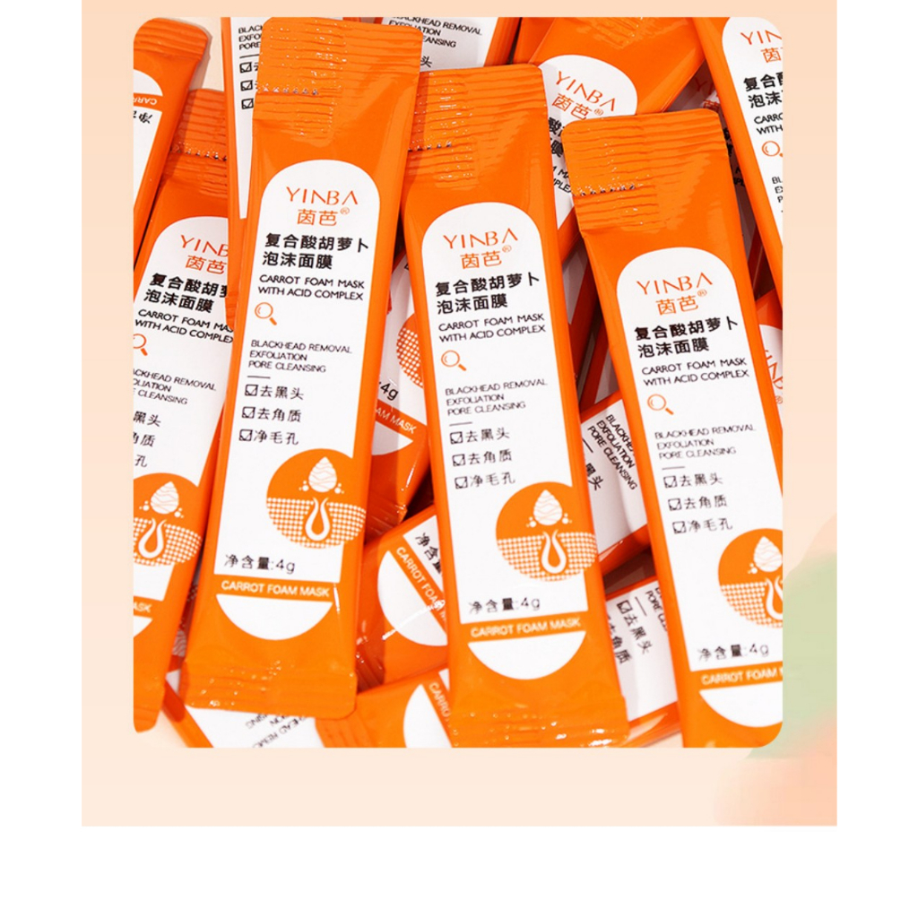 Mặt nạ Cà Rốt Sủi Bọt YANFU 4g x 12 Gói Mask