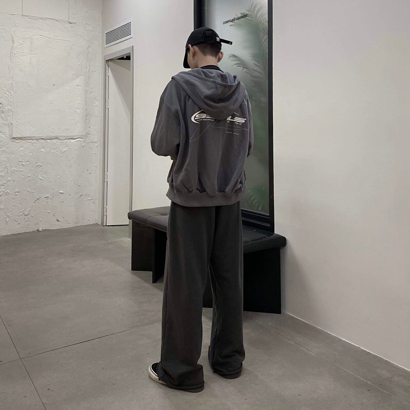 95MILES - HOODIE DÂY KÉO 2 CHIỀU FORM BOXY 95-FL ZIPPED HOODIE