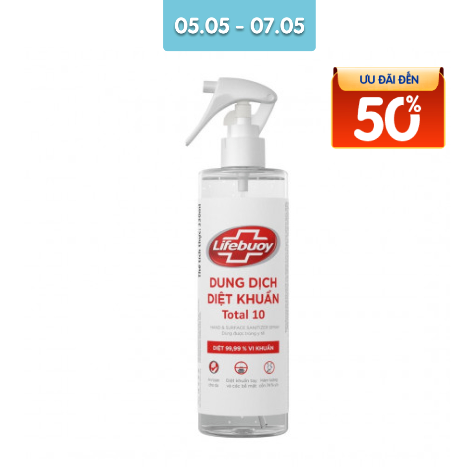 Xịt Lifebuoy rửa tay bảo vệ an toàn cho da(Chai 330ml)