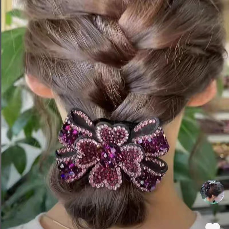 Dây Cột Tóc Nhung Đính Hoa Cao Cấp