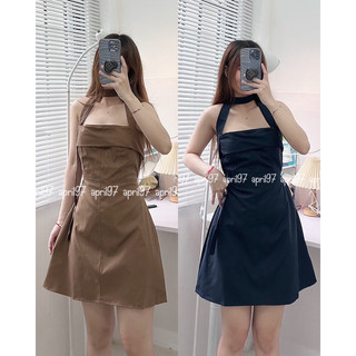 Đầm kaki cúp ngực kèm dây