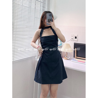 Đầm kaki cúp ngực kèm dây (ảnh thật/ có sẵn)