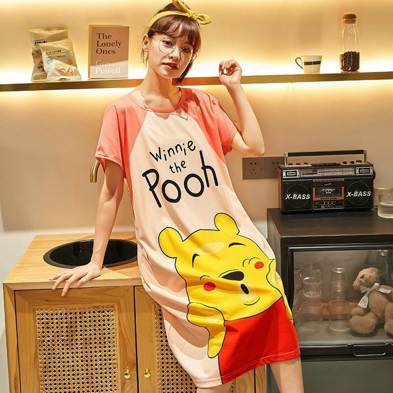 Váy ngủ bigsize 50-70kg hoạ tiết kute cho bạn gái