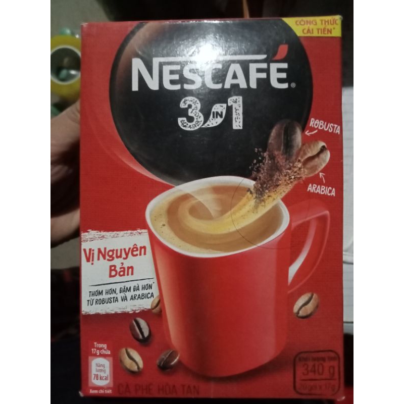 NESCAFE vị nguyên bản hộp màu đỏ 15gói