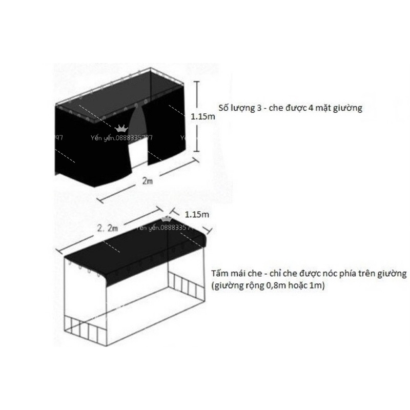 Rèm giường ký túc xá tạo sự riêng tư
