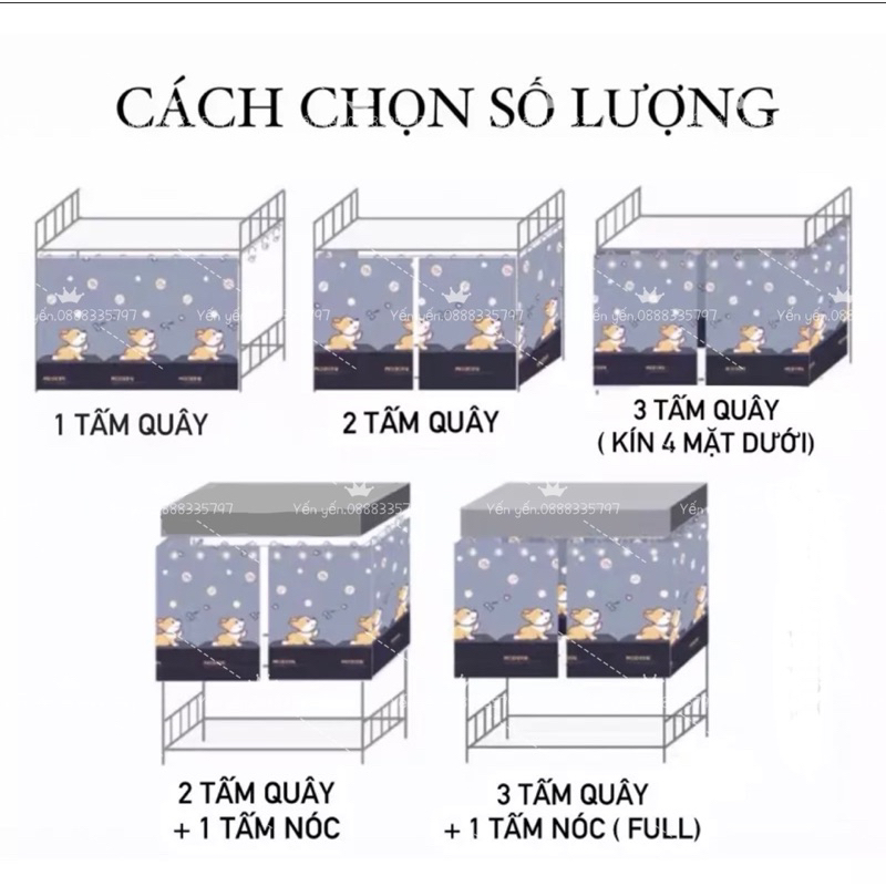 Rèm giường ký túc xá tạo sự riêng tư