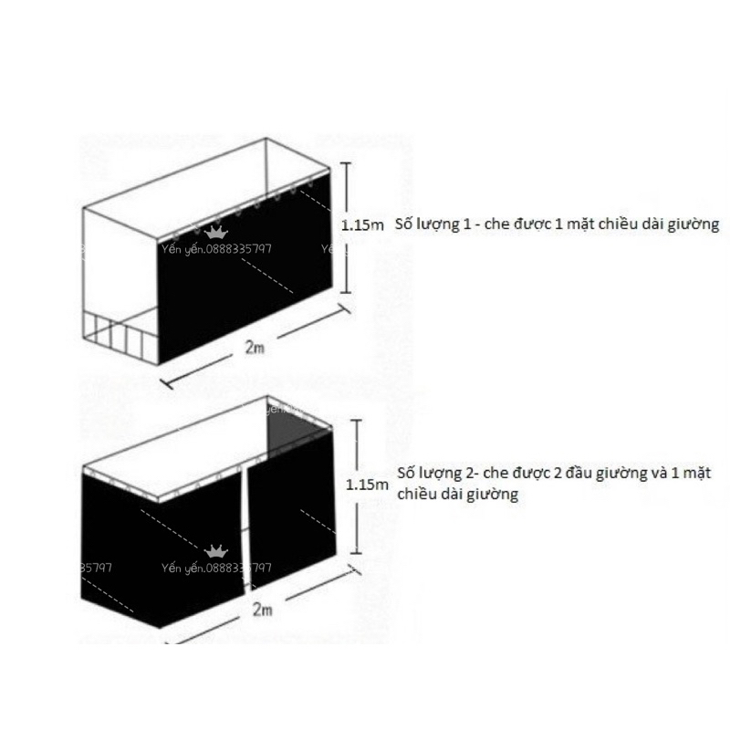 Rèm giường ký túc xá tạo sự riêng tư