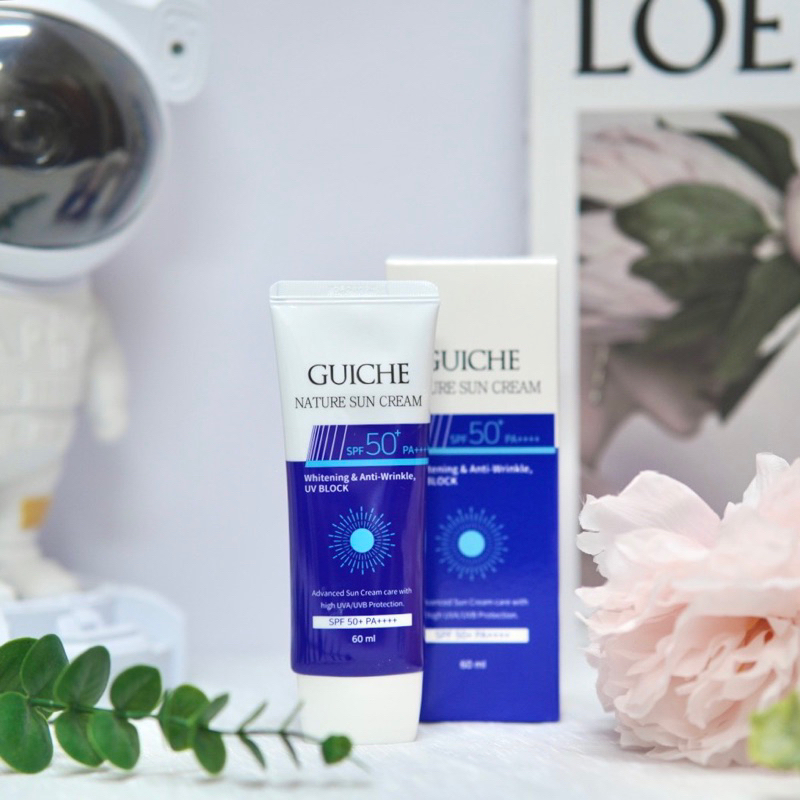 Kem Chống Nắng Guiche Nature Sun Cream SPF50+++ Hàn Quốc Nâng Tone Kiềm Dầu 60ml