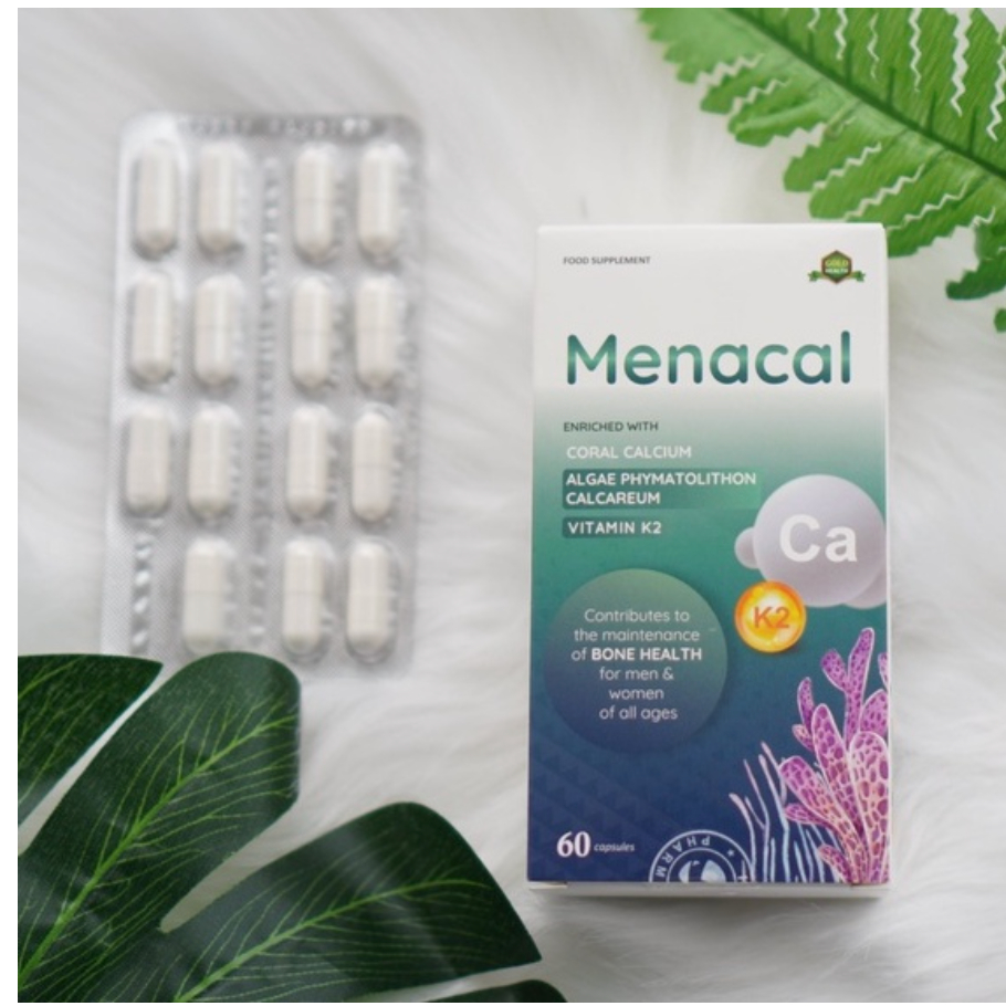 Canxi hữu cơ Aplicaps Menacal - Bổ sung canxi cho bà bầu không gây táo nóng, lắng cặn  - Herbaby