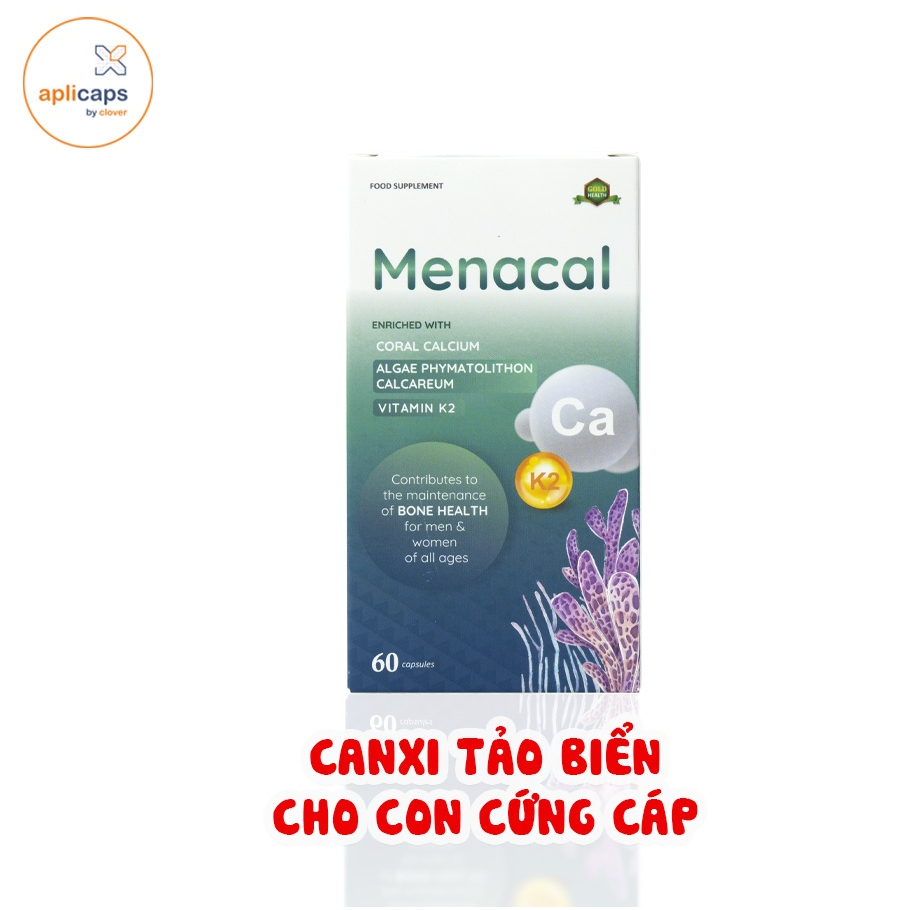 Canxi hữu cơ Aplicaps Menacal - Bổ sung canxi cho bà bầu không gây táo nóng, lắng cặn  - Herbaby