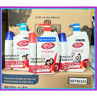 Sữa tắm Lifebuoy xanh đậm/ đỏ/ xanh lợt 800g tặng sữa tắm