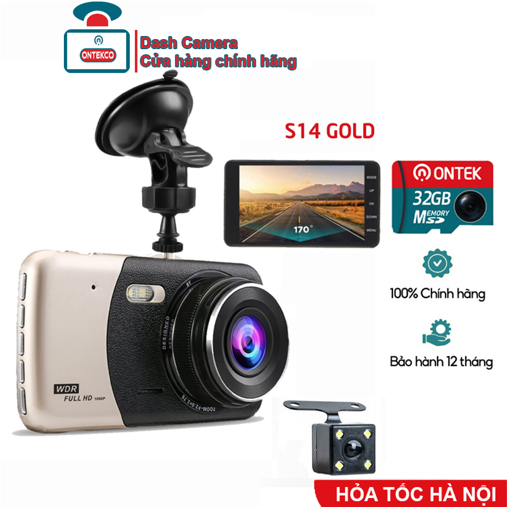 [Mã INBAU300 giảm 10% đơn 250K] Camera hành trình ONTEKCO S14 hình ảnh FULL HD 1080P bán sỉ toàn quốc chính hãng