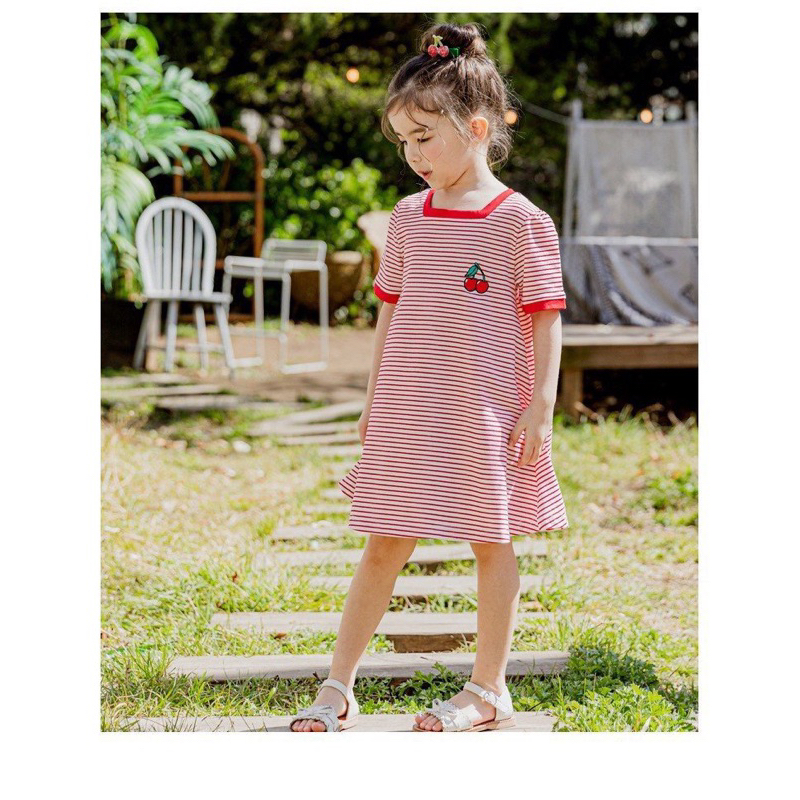 Váy thun Cherry xuất hàn cho bé gái